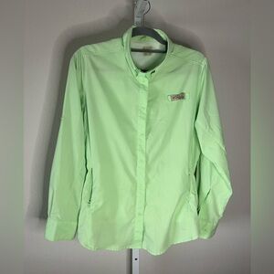 Columbia Light Green PFG Button Down Shirt
